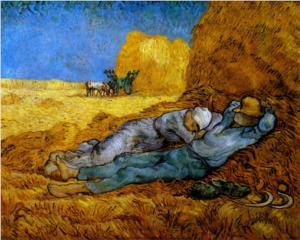 Van Gogh, 1890 Rest, Work (After Millet)